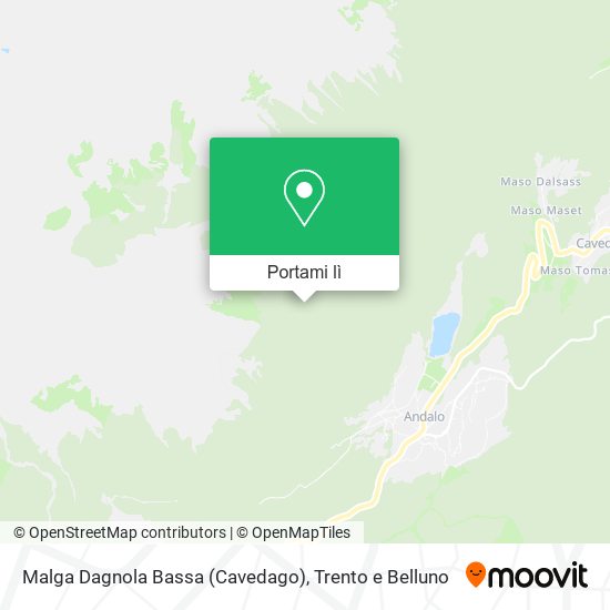 Mappa Malga Dagnola Bassa (Cavedago)