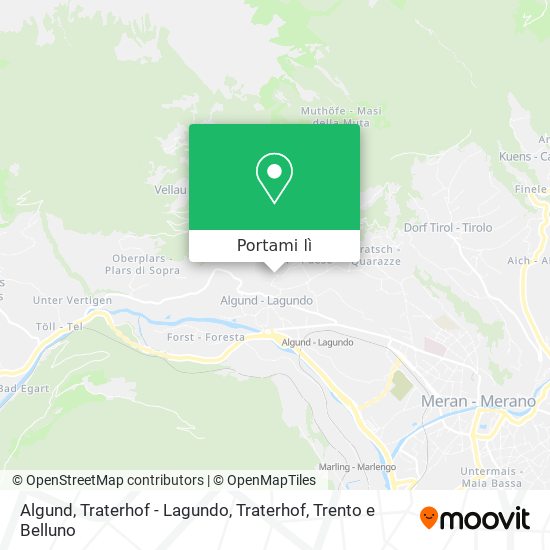 Mappa Algund, Traterhof - Lagundo, Traterhof