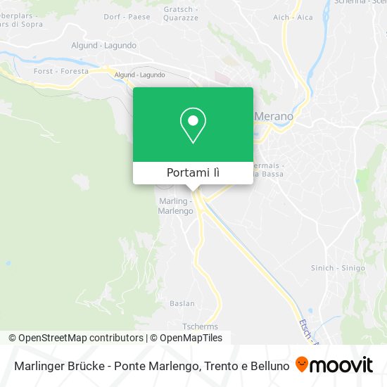 Mappa Marlinger Brücke - Ponte Marlengo