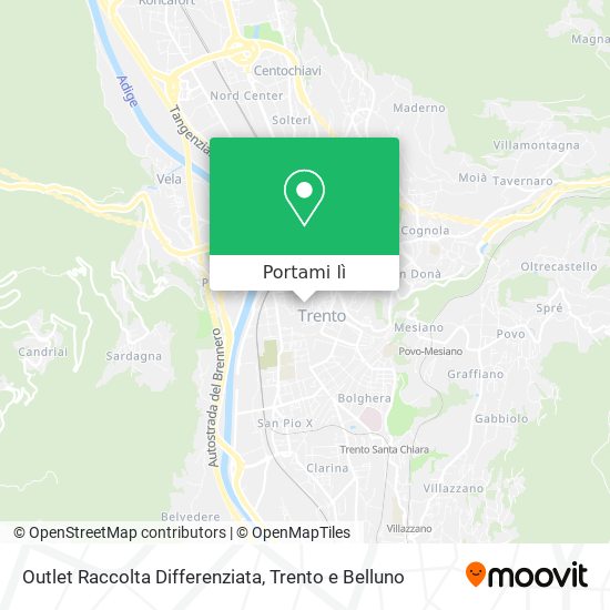 Mappa Outlet Raccolta Differenziata