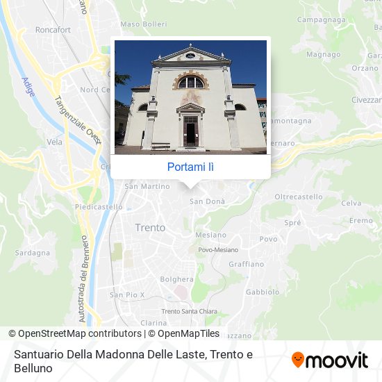 Mappa Santuario Della Madonna Delle Laste