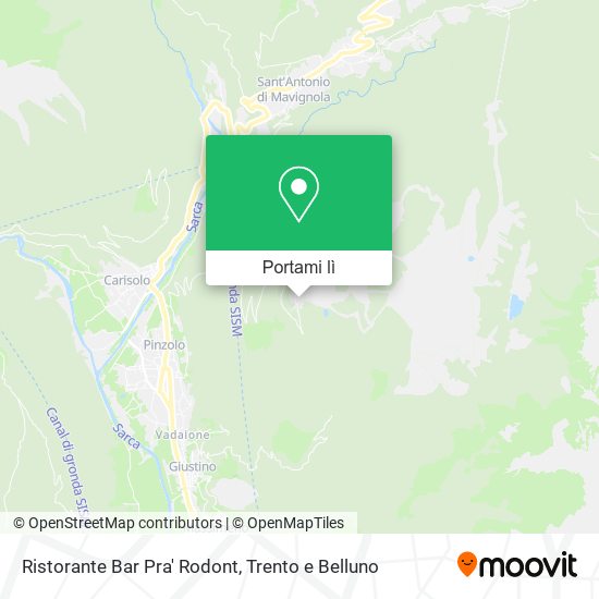 Mappa Ristorante Bar Pra' Rodont