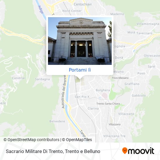 Mappa Sacrario Militare Di Trento