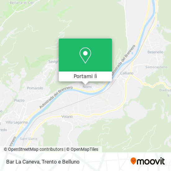 Mappa Bar La Caneva