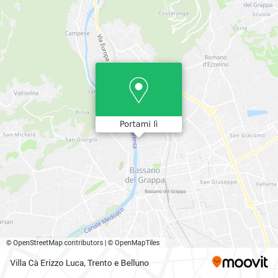 Mappa Villa Cà Erizzo Luca