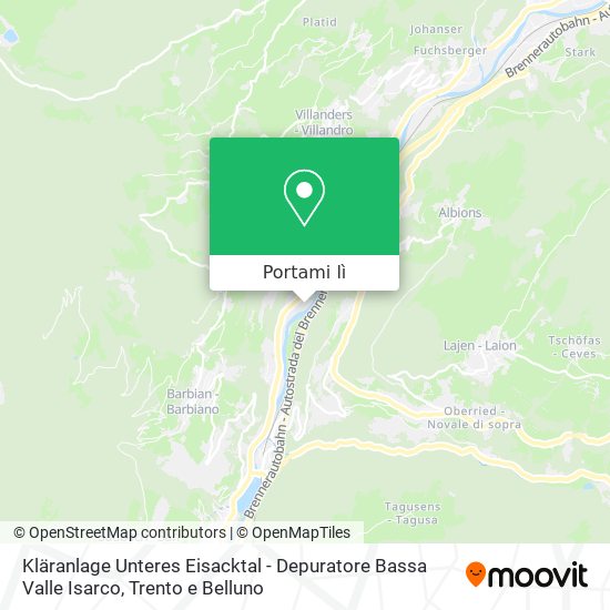 Mappa Kläranlage Unteres Eisacktal - Depuratore Bassa Valle Isarco