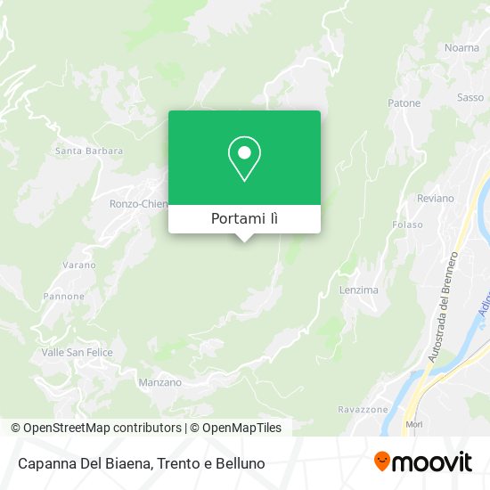Mappa Capanna Del Biaena
