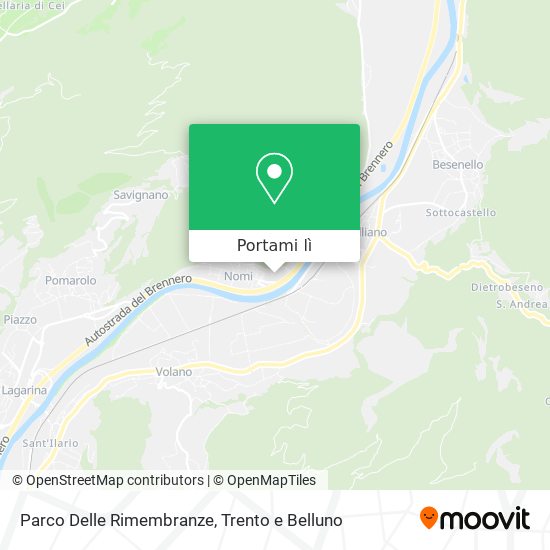 Mappa Parco Delle Rimembranze