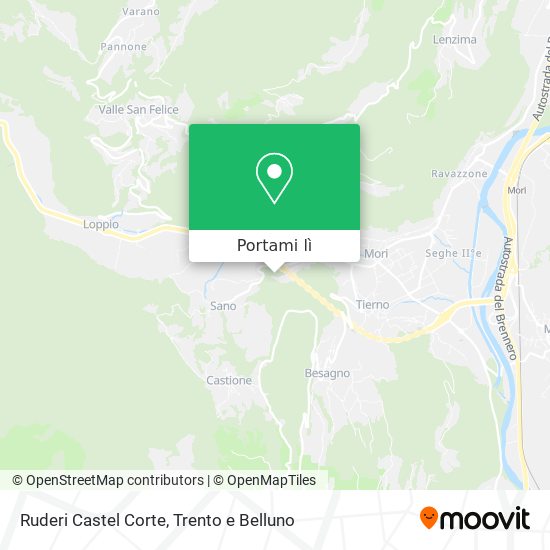 Mappa Ruderi Castel Corte