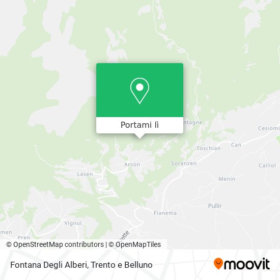 Mappa Fontana Degli Alberi