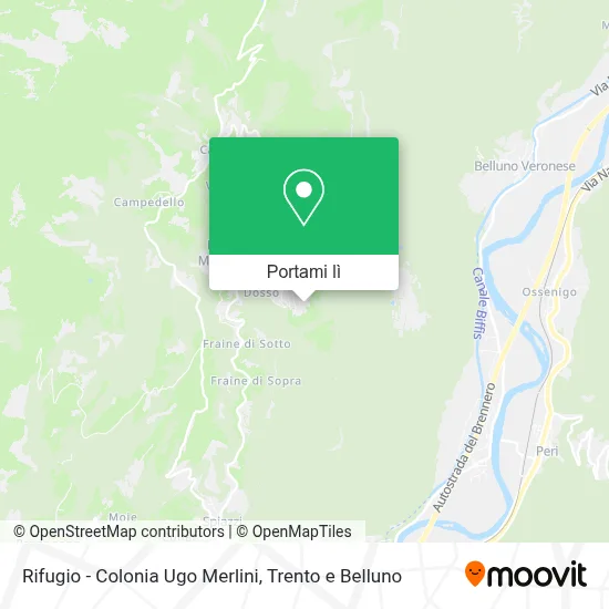 Mappa Rifugio - Colonia Ugo Merlini