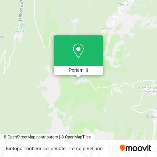 Mappa Biotopo Toribera Delle Viote