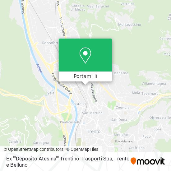 Mappa Ex ""Deposito Atesina"" Trentino Trasporti Spa