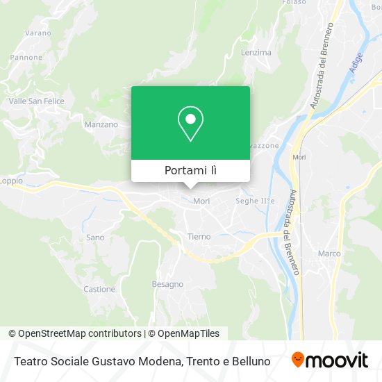 Mappa Teatro Sociale Gustavo Modena
