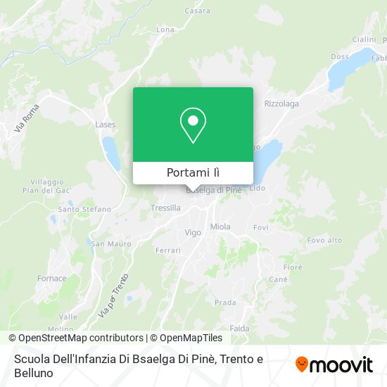 Mappa Scuola Dell'Infanzia Di Bsaelga Di Pinè