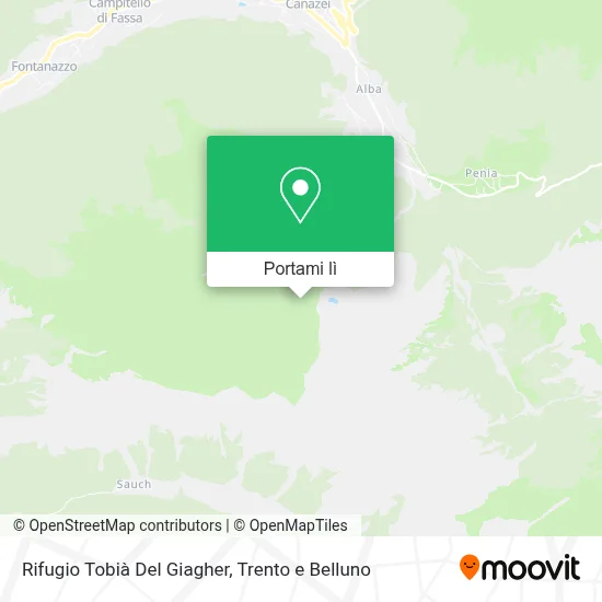Mappa Rifugio Tobià Del Giagher