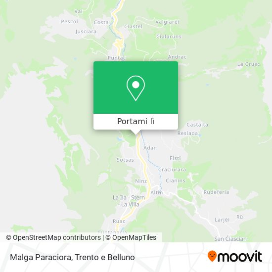 Mappa Malga Paraciora