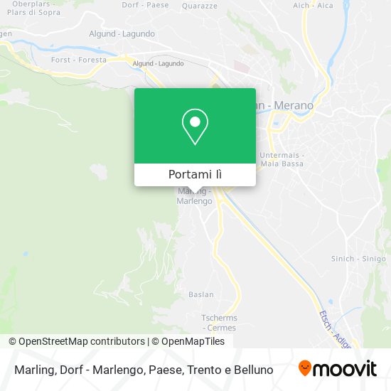 Mappa Marling, Dorf - Marlengo, Paese