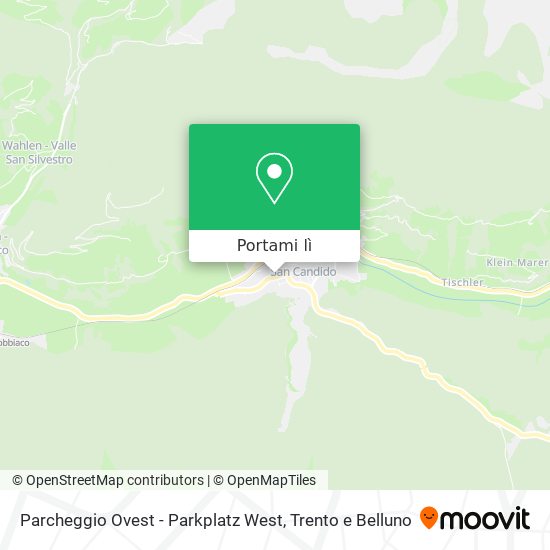 Mappa Parcheggio Ovest - Parkplatz West