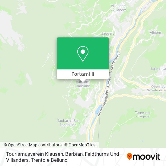Mappa Tourismusverein Klausen, Barbian, Feldthurns Und Villanders