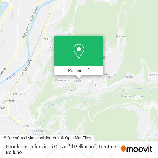 Mappa Scuola Dell'Infanzia Di Giovo ""Il Pellicano""