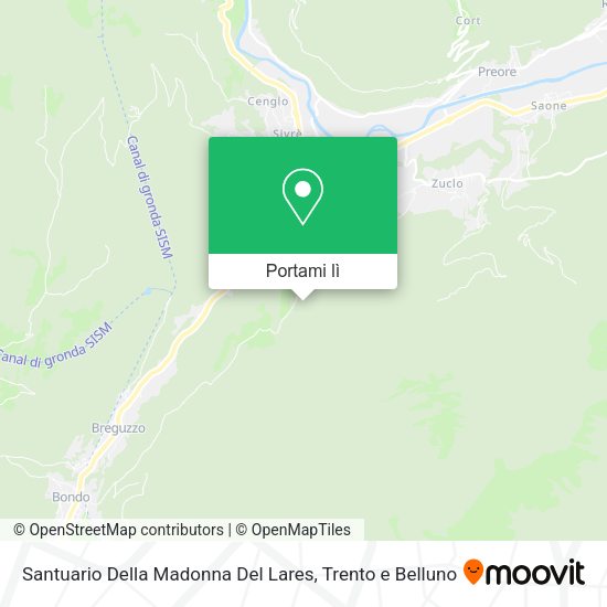 Mappa Santuario Della Madonna Del Lares