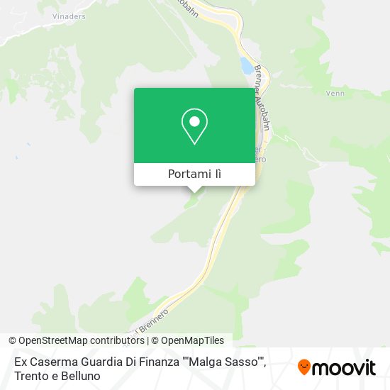 Mappa Ex Caserma Guardia Di Finanza ""Malga Sasso""