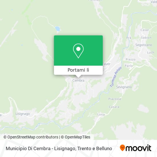 Mappa Municipio Di Cembra - Lisignago