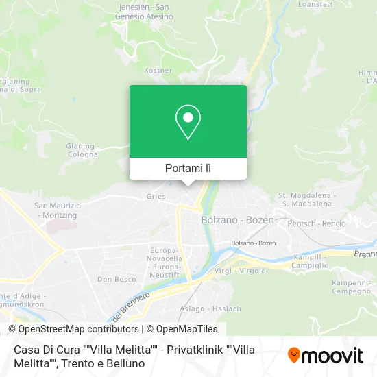 Mappa Casa Di Cura ""Villa Melitta"" - Privatklinik ""Villa Melitta""