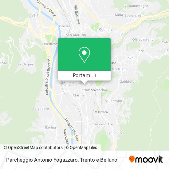 Mappa Parcheggio Antonio Fogazzaro