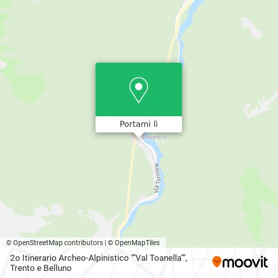 Mappa 2o Itinerario Archeo-Alpinistico ""Val Toanella""