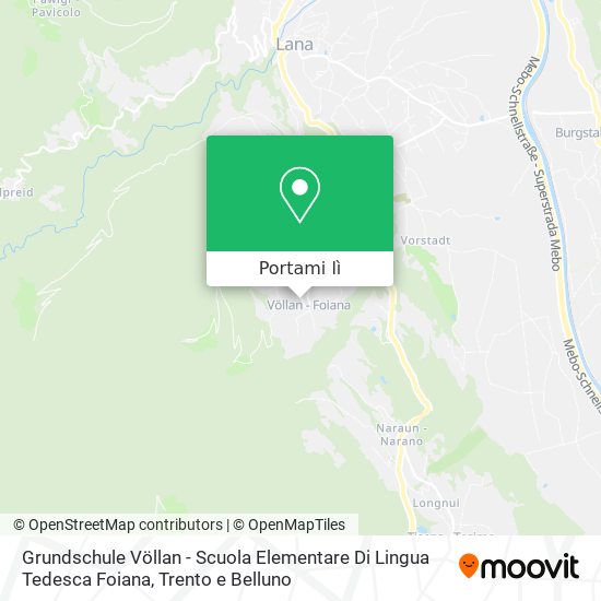 Mappa Grundschule Völlan - Scuola Elementare Di Lingua Tedesca Foiana