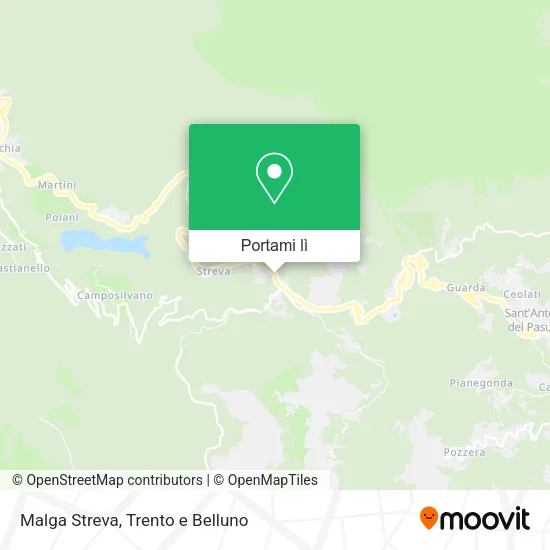Mappa Malga Streva