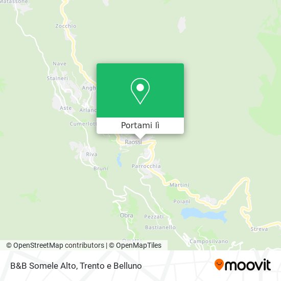 Mappa B&B Somele Alto