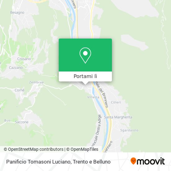Mappa Panificio Tomasoni Luciano