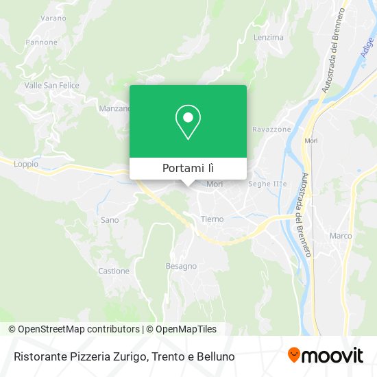 Mappa Ristorante Pizzeria Zurigo