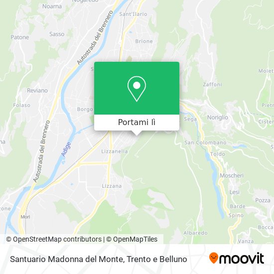 Mappa Santuario Madonna del Monte