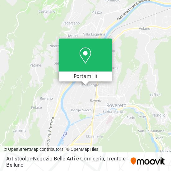 Mappa Artistcolor-Negozio Belle Arti e Corniceria