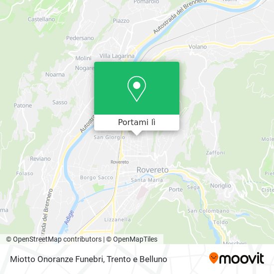 Mappa Miotto Onoranze Funebri