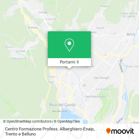 Mappa Centro Formazione Profess. Alberghiero-Enaip