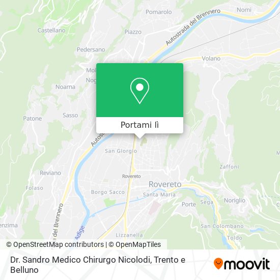 Mappa Dr. Sandro Medico Chirurgo Nicolodi