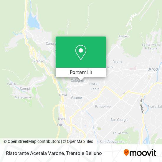 Mappa Ristorante Acetaia Varone