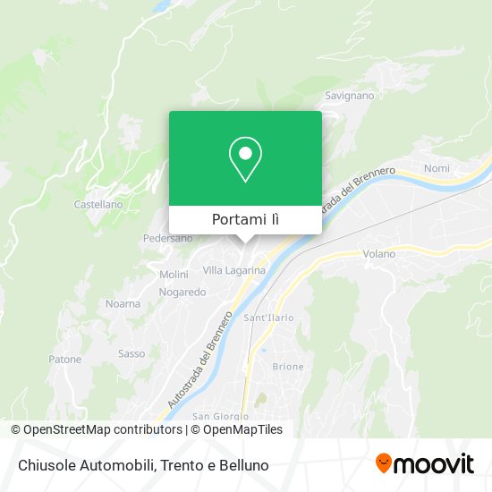 Mappa Chiusole Automobili