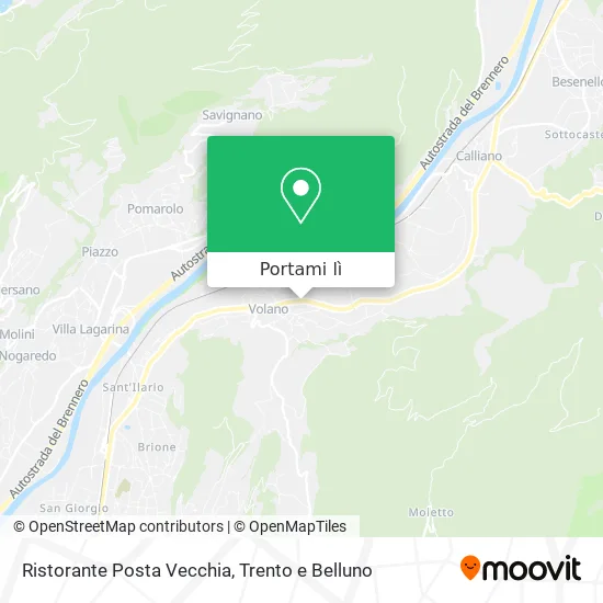 Mappa Ristorante Posta Vecchia