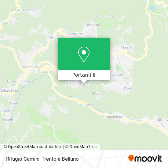 Mappa Rifugio Camini