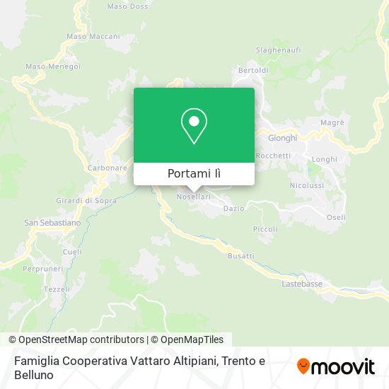 Mappa Famiglia Cooperativa Vattaro Altipiani