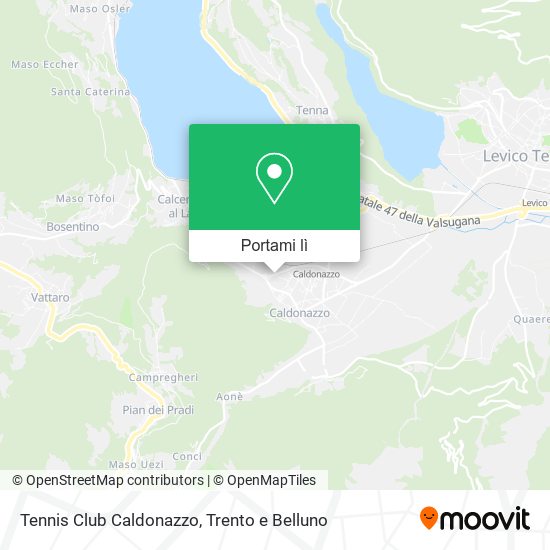 Mappa Tennis Club Caldonazzo