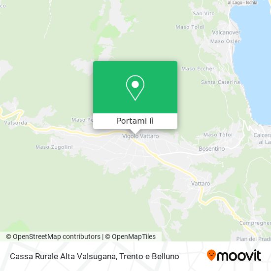 Mappa Cassa Rurale Alta Valsugana