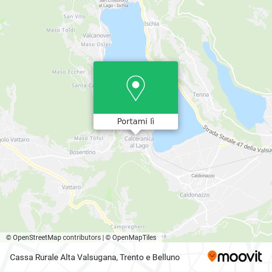Mappa Cassa Rurale Alta Valsugana