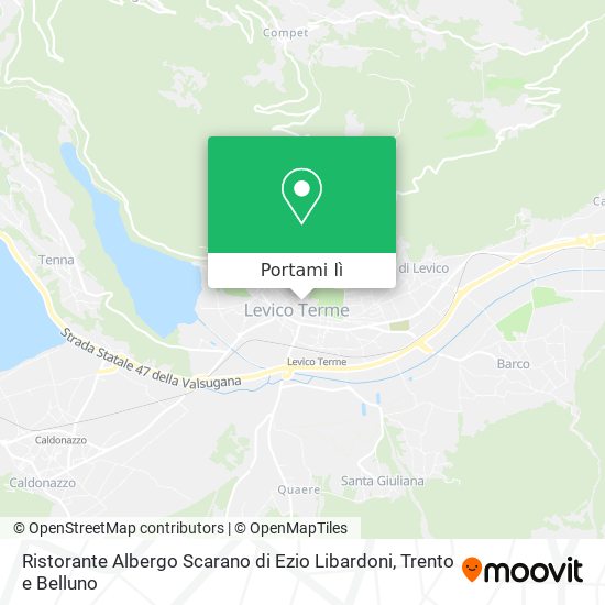 Mappa Ristorante Albergo Scarano di Ezio Libardoni